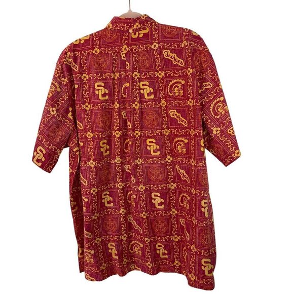 Reyn Spooner Vintage Mens Shirt Size 3XL Red USC Trojans Button Down Pure Cotton - Picture 3 of 9